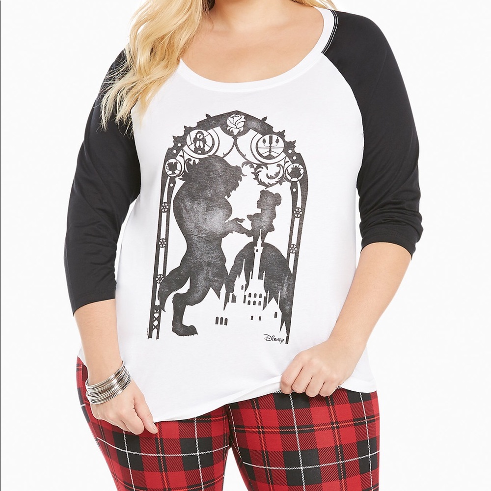 Torrid Disney Beauty and the Beast Raglan
